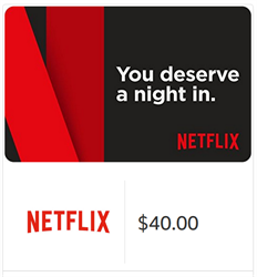$40 Netflix Gift Card