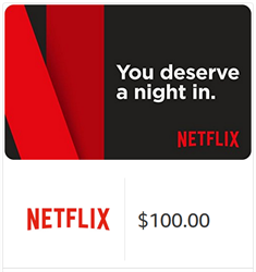 $100 Netflix Gift Card