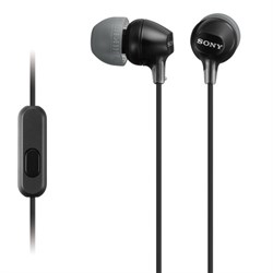 Sony MDR-EX15AP In-Ear Headphones with Mic - Black