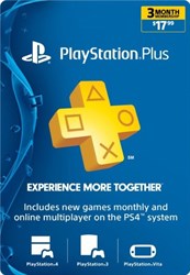PlayStation Plus 3 Month PSN Membership - PS3/ PS4/ PS Vita (U.S Region - Email Delivery)
