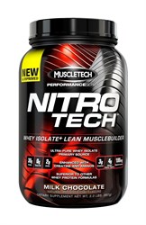 MuscleTech NitroTech Protein Powder, Whey Isolate + Lean MuscleBuilder 2lb/4lb