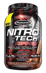 MuscleTech NitroTech Ripped, Advanced Whey Protein Peptides &amp; Isolate Plus Weight Loss Formula