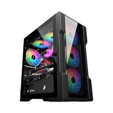 1st Player T3-G microATX Gaming Computer Case - Black