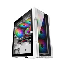 1st Player T3-G microATX Gaming Computer Case - White 