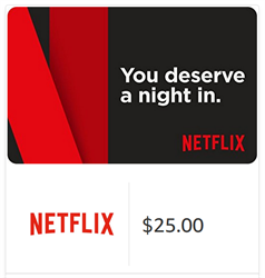 $25 Netflix Gift Card