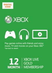 12 Month Xbox Live Gold Membership Card (Xbox One/360) - All Regions