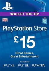 £15 PlayStation Store PSN Gift Card - PS3/ PS4/ PS Vita [UK Region Digital Code]