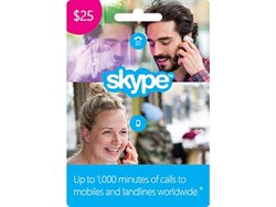 $25 Skype Prepaid Credit Gift Card [Online Code]
