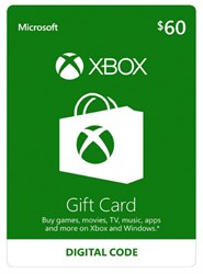 Xbox Live $60 Gift Card [Online Digital Code]