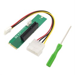 PCI-E 4X Female to NGFF M.2 M Key Male Adapter Power Cable with Converter Card