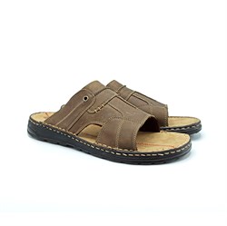 Trappeur Leather Slippers for Men - Brown