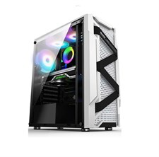 Alseye Warrior Mid-Tower ATX Computer Case Without Fans - White