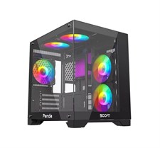 Boost Panda Tempered Glass Micro ATX Computer Case without Fans