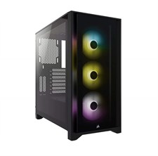 Corsair iCUE 4000X RGB Mid-Tower ATX Computer Case - Black 