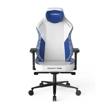 DXRacer Craft Pro Stripes 3 Gaming Chair - White/Blue