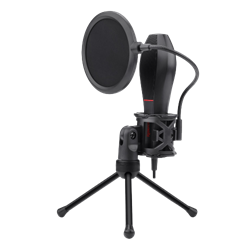 Redragon Quasar GM200 Omnidirectional USB Condenser Microphone with Tripod & Pop Filter 