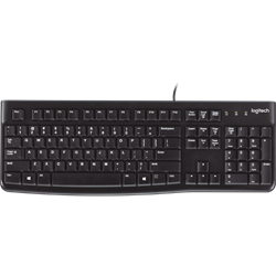 Logitech K120 Wired Standard USB Keyboard - Black