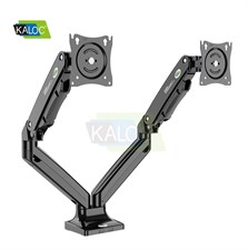 Kaloc DS110-2 Dual Monitor Desk Mount - Articulating Gas Spring Multi Way Stand - Fits 17 - 32 Inch Screens 