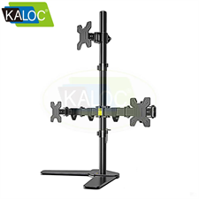 Kaloc DW230 Triple Monitor Desk Mount Height Adjustable Arms for Three 17-27 Inch Screens