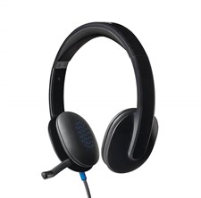 Logitech H540 USB Stereo Headset with High-Definition Sound and On-Ear Controls