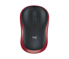 Logitech M185 2.4GHz Compact Wireless Mouse - Red