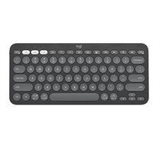 Logitech Pebble Keys 2 K380s Slim Minimalist Bluetooth Keyboard with Customizable Keys - Black