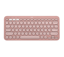 Logitech Pebble Keys 2 K380s Slim Minimalist Bluetooth Keyboard with Customizable Keys - Rose