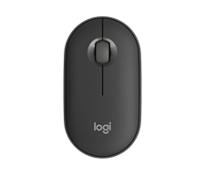 Logitech Pebble Mouse 2 M350s Slim compact Bluetooth Mouse with a Customizable Button - Grey