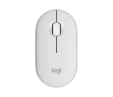 Logitech Pebble Mouse 2 M350s Slim compact Bluetooth Mouse with a Customizable Button - White