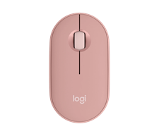 Logitech Pebble Mouse 2 M350s Slim compact Bluetooth Mouse with a Customizable Button - Pink