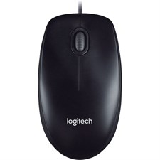 Logitech M100R Wired USB Mouse - Black