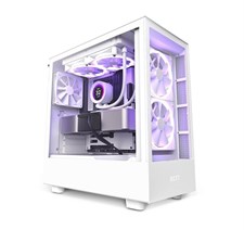 NZXT H5 Elite RGB Premium Compact ATX Mid-Tower Computer Case - White