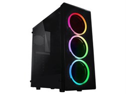 RAIDMAX NEON RGB G21-FWB Black Plastic / Steel / Acrylic ATX Mid Tower Computer Case
