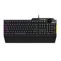 ASUS TUF Gaming K1 RGB Membrane Keyboard with Dedicated Volume Knob