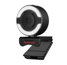 Redragon ONESHOT GW910 1080P Webcam with Dual Microphone and Adjustable Ring Light