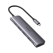 UGREEN USB C Hub 5 in 1 Type C 3.1 to 4K HDMI 3 x USB 3.0 Ports PD Charging Port - Silver