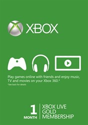 1 Months Xbox Live Gold Membership Card (Xbox One/360) - All Regions