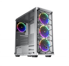 Xigmatek Venom X Arctic ARGB E-ATX/ATX Mid Tower Computer Case With 4 x ARGB Fans Pre-Installed