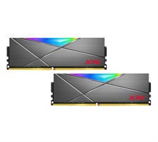 XPG SPECTRIX D50 RGB 16GB (2x8) DDR4 3600MHz Desktop Memory - Grey 
